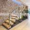 Modern Indoor Stairs America oak Wooden Straight L-shaped Staircase