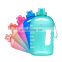 2.2L large capacity glitter neon bright plastic tritan drinking premium eco friendly recycling gallon water bottle jug