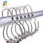 Roller shower metal curtain hooks