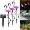Waterproof Outdoor Waterproof Garden LED Light Decorative Pathway Stake Solar Flamingo LED Lawn Lights