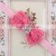 Many rows of rose flowers bow tie kids guangzhou hair accessories floral headband MY-AC0056
