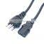 Guangzhou italian standard C 13 end  3 prong power cable extension cord computer power cord cables