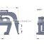 Forklift road edge stone clamp