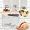 Natural Wood White Bread Boxes With Cutting Board For Kitchen Counter Bread Storage