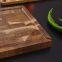 Custom/Wholesale Kitchen End Grain Wood Chopping Board Black Wooded Cutting Board with Juice Groove