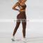4 Pcs One Shoulder Yoga Bras Zipper Workout Sets For Women Sexy Sports Skirt Fitness Leggings