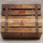 Europe vintage wooden six bottles wine storage box for sale
