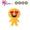 OEM custom plush toy maker whatsapp lanyard with printed emoji as gift plush toy doll
