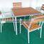 5-Piece Aluminum Wood Outdoor Furniture Set