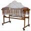 Solid Wood Baby Cradle with wheels