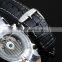Stainless steel top genuine leather strap movement mechanical watch power reserve, date,day,month,24 hours function WM444