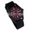 Men's Military Red Dial Black Fabric Strap Date Sport Army Watch MR054