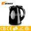 CE GS ROHS AND UL APPROVED 1.5L BLACK PLASTIC ELECTRIC CORDLESS KETTLE