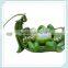 Cute frog resin solar garden light bird feeder