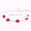 Hot-sales baby rose flower Headband girl Leather rope flower hairband Toddler baby rose flower crown Headband wh-1825