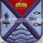 Fashion Design Custom shield shoulder laser cut embroidery felt patches,shield emblem patch