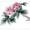 Double beautiful peony flower handmade painting for interior decoration