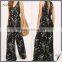 Backless printed sleeveless women korean fashion jumpsuit
