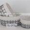 set of 3 environmental disposable cotton storage basket wholesale