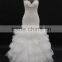 2016 new design cap sleeve low back with ruffle skirt beaded lace wedding dress
