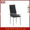 factory vendor thickness seat modern high back black pu dining chair