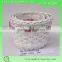 white color small wicker gift basket with plastic liner                        
                                                                                Supplier's Choice