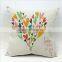Colourful heart pattern printed lover cotton cushion cover cheap
