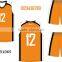 customized cheap reversible orange design basketball uniforms made in China