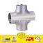 stainless steel 4-way cross pipe fitting with ABS , ISO certificate