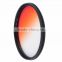 Custom Camera Filter 58mm Orange Graduated Color Lens Filter For Nikon D5300 For Canon 450D 50D For Sony A6000 A600