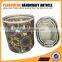 Round storage box set of five
