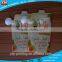 juice plastic packaging stand up pouch with spout