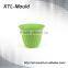 Colorful customized plastic flower pots in various shapes
