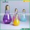 200ml lamp bulb shape juice glass bottle with aluminum cap wholesale