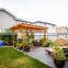 recycled backyard outside hollow composite wood decking wpc decking round metal gazebo