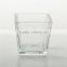 Square Cube printing hot sale glass candle holder/Glass vase/votive candle jar