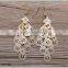 Bohemian Style Colorful Cut-out Medallions Hoop Earrings