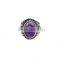 Amethyst Oval Cabochon 925 Sterling Silver Rings