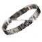 Noproble P044 FDA silver tourmaline germanium stainless steel bio ceramic fashion health charm bracelet