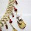 Newest Gold Feather Pendant Necklace Short Chain Rose-gold Charm Connected Necklace 2016 Fashion Style Wholesale