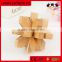 High quality wooden interlock burr puzzle educational toy for children