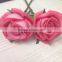 pu Artificial flower ,Diamond rose head ,pretty red flower head