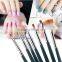 DIY Professional 7pcs/Set Polish Brush Set Nail Art Design painting Tool Pen Gel UV Nail Print Brush Kit