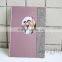 Blush Silk Covor Wedding Guest Book with photo frame