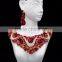 Haniye African 2016 necklace and earrings jewerly set fancy crystal necklace sets