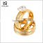 fashion wedding yellow gold plated silver ring with stone designs