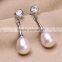 Simple Freshwter Pearl Earrings AAA 8-9mm Drop High Quality Stud Pearl Earring