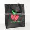 custom made black non woven shopping bag with logo print