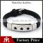 Fashion design biker bracelet Mens hot selling Five-pointed star silicone bangle bracelet jewelry