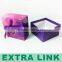 Light decorated newest design fancy paper luxury ring box with velvet insert